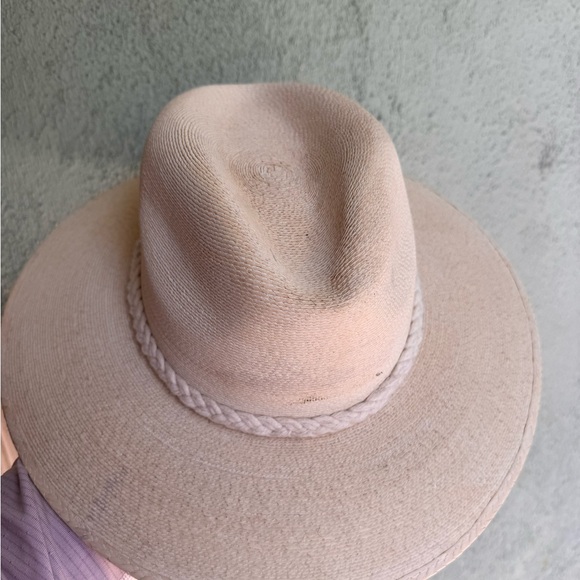 Women's Cream Wide Brim Braided Rope Fedora Hat - Picture 12 of 15